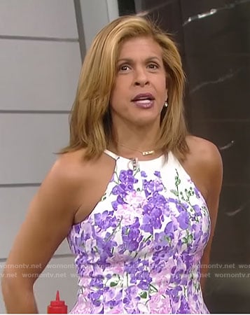 Hoda’s white floral dress on Today