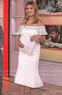 Jenna’s white ruffled off-shoulder dress on Today