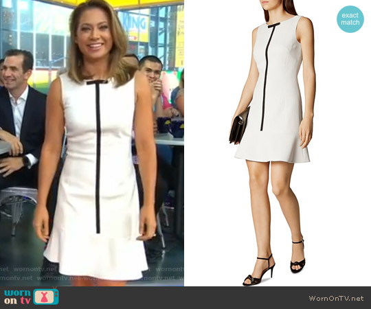 Contrast Trim Dress by Karen Millen worn by Ginger Zee on Good Morning America