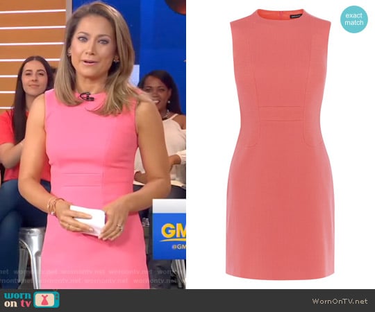 Textured Fitted Dress by Karen Millen worn by Ginger Zee on Good Morning America