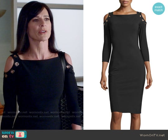 La Petite Robe di Chiara Boni Evie Cold Shoulder Dress worn by Nina Devon (Perrey Reeves) on Famous in Love