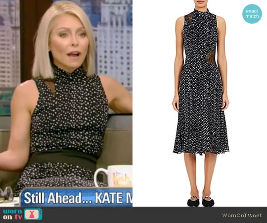 WornOnTV Kelly s black lace panel dress on Live with Kelly and