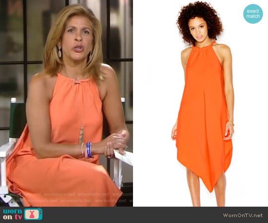 Halter-Neck Handkerchief Hem Dress by Rachel Roy worn by Hoda Kotb on Today