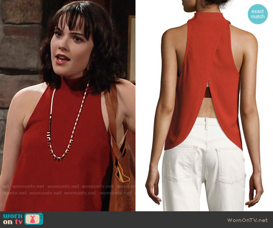 ALC Olympia Top worn by Tessa Porter (Cait Fairbanks) on The Young & the Restless