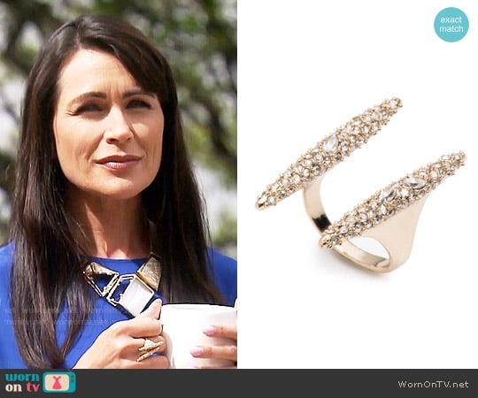 Alexis Bittar Modernist Spear Ring worn by Quinn Fuller (Rena Sofer) on The Bold and the Beautiful