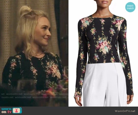 Alice + Olivia Delaina Floral Top worn by Juliette Barnes (Hayden Panettiere) on Nashville