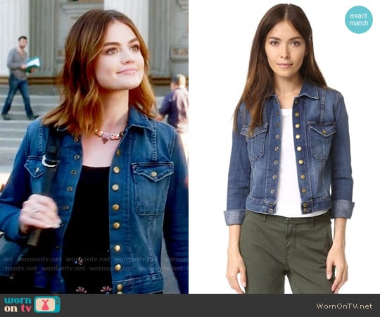 Current Elliott The Snap Jacket worn by Aria Montgomery (Lucy Hale) on Pretty Little Liars