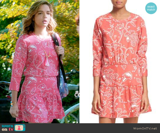 WornOnTV: Cassie’s coral pink paisley print dress on Famous in Love ...