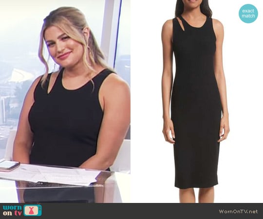 Helmut Lang Slash Rib Knit Dress worn by Carissa Loethen Culiner on E! News