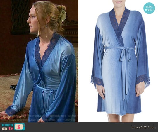 Jonquil Stormy Skies Jersey Wrap Robe worn by Abigail Deveraux (Kate Mansi) on Days of our Lives