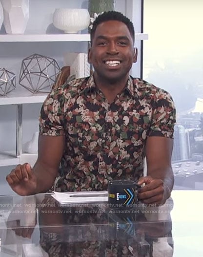 Justin’s camouflage print shirt on E! News Daily Pop