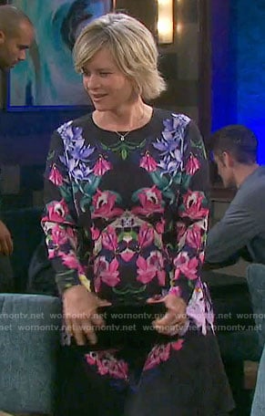 Kayla's floral long sleeved dress on Days of our Lives