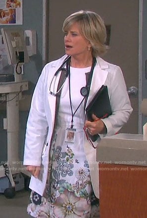 Kayla's white floral dress on Days of our Lives