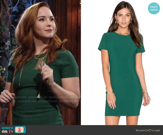 Likely Manhattan Dress in Emerald worn by Mariah Copeland (Camryn Grimes) on The Young and the Restless