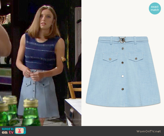 Maje Jamela Skirt worn by Coco Spectra (Courtney Grosbeck) on The Bold and the Beautiful