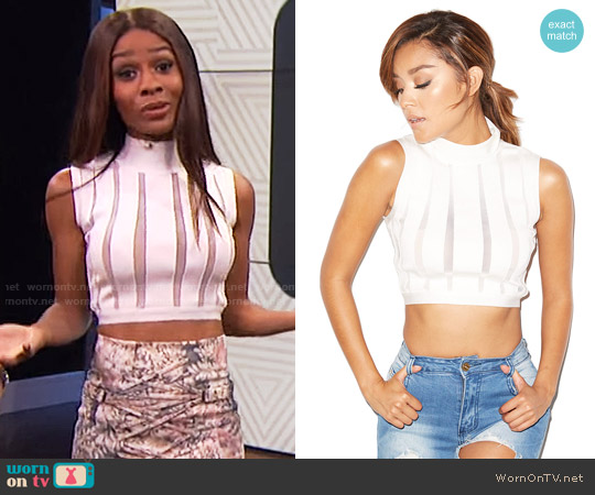 Mistress Shockwave Crop Top worn by Zuri Hall on E! News