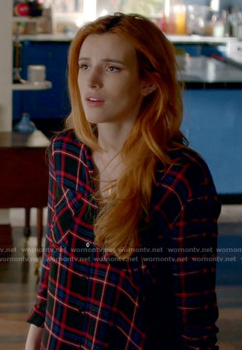 Paige's plaid shirt on Famous in Love