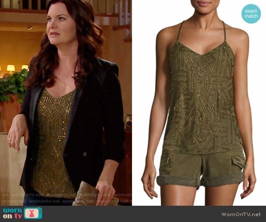 Polo Ralph Lauren Beaded Y-Back Tank Top worn by Katie Logan (Heather Tom) on The Bold and the Beautiful