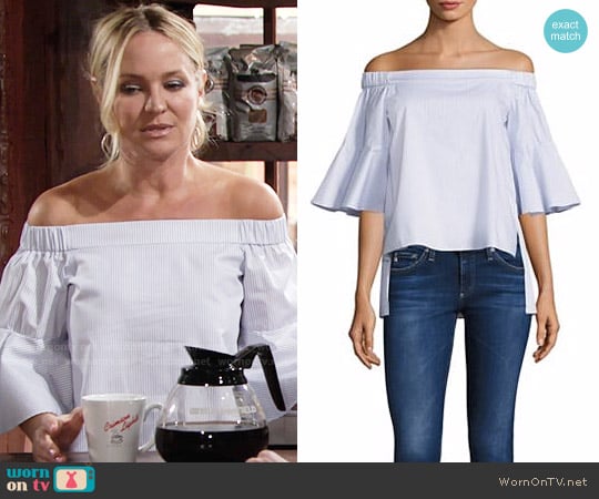 Prose & Poetry Shane Top worn by Sharon Newman (Sharon Case) on The Young and the Restless