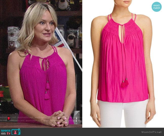 Ramy Brook Marissa Top worn by Sharon Newman (Sharon Case) on The Young and the Restless