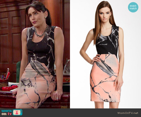 Robert Rodriguez Carrara Silk Dress worn by Quinn Fuller (Rena Sofer) on The Bold and the Beautiful