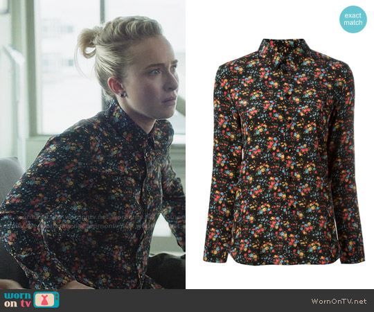 Saint Laurent Paris Collar Floral Shirt worn by Juliette Barnes (Hayden Panettiere) on Nashville