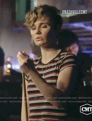 Scarlett's striped tee on Nashville