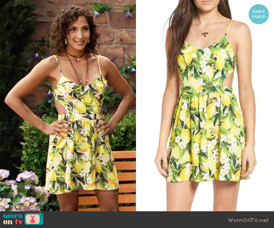 Show Me Your Mumu Piper Dress in Lemon Print worn by Lily Winters (Christel Khalil) on The Young and the Restless