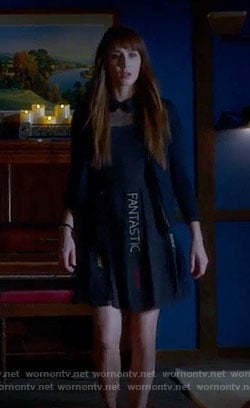 Spencer’s red “Fantastic Emotions” dress on Pretty Little Liars