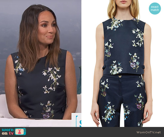 Ted Baker Samsa Entangled Enchantment Top worn by Catt Sadler on E! News