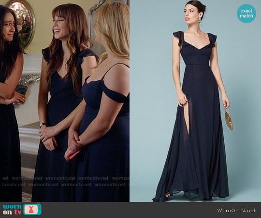 Reformation Julieta Dress worn by Spencer Hastings (Troian Bellisario) on Pretty Little Liars