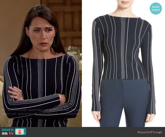 Theory Hankson Sweater worn by Quinn Fuller (Rena Sofer) on The Bold and the Beautiful