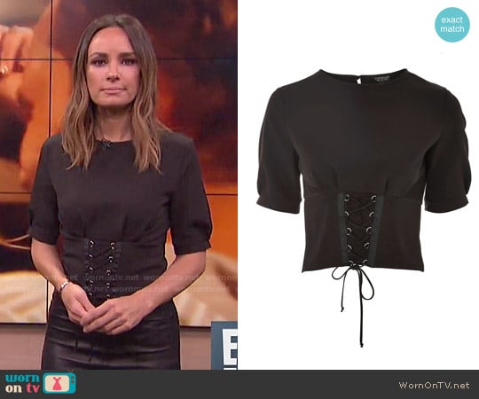 Topshop Corset T-shirt worn by Catt Sadler on E! News