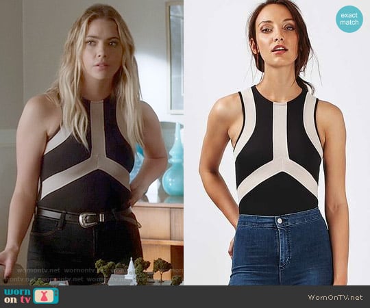 Topshop Sporty Insert Body worn by Hanna Marin (Ashley Benson) on Pretty Little Liars