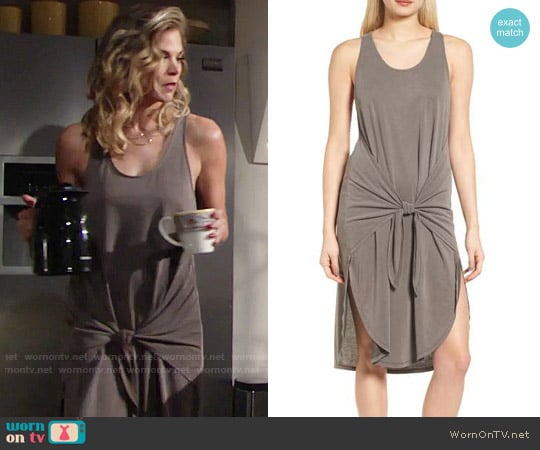 Trouve Tie Front Knit Dress worn by Phyllis Newman (Gina Tognoni) on The Young and the Restless