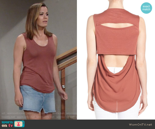 Trouve Cutout Drape Back Tank worn by Chelsea Lawson (Melissa Claire Egan) on The Young and the Restless