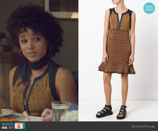 Damask Print Dress by 3.1 Phillip Lim worn by Maia Roberts (Alisha Wainwright ) on Shadowhunters