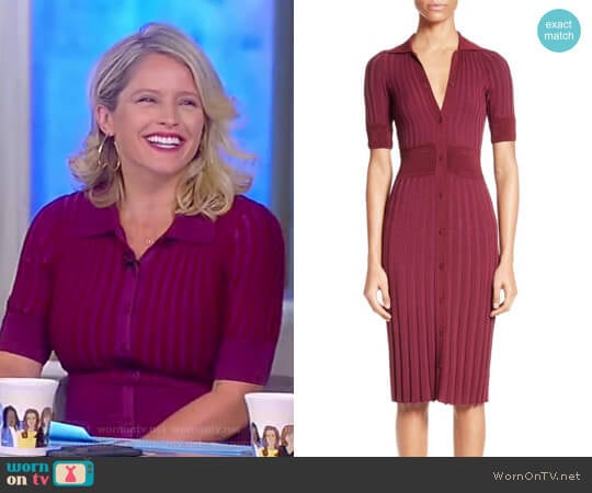 Olivia Short-Sleeve Knit Polo Dress by Altuzarra worn by Sara Haines on The View