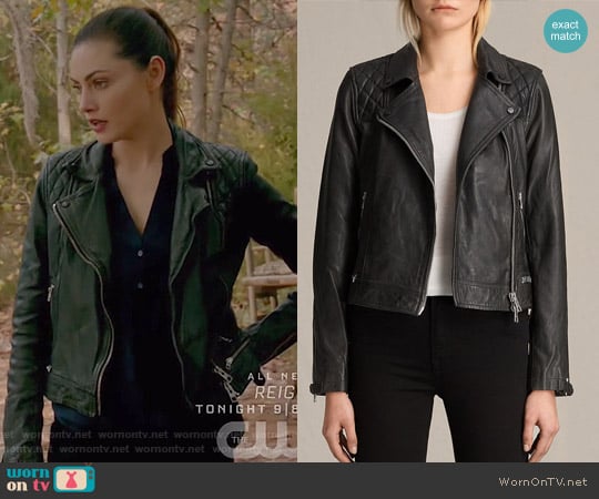 Conroy Biker Jacket by All Saints worn by Hayley (Phoebe Tonkin) on The Originals