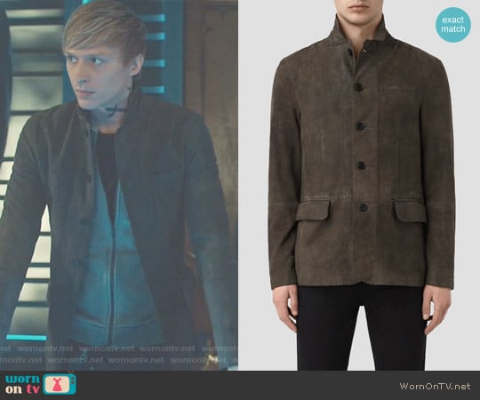 Felton Suede Blazer by All Saints worn by Sebastian Verlac (William Tudor) on Shadowhunters