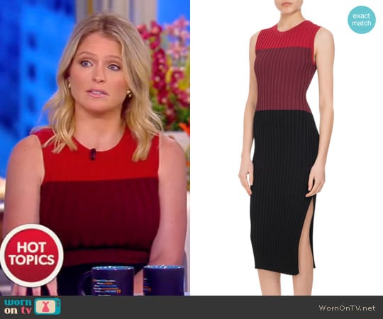 'Mariana' Ribbed Colorblock Sheath Dress by Altuzarra worn by Sara Haines on The View