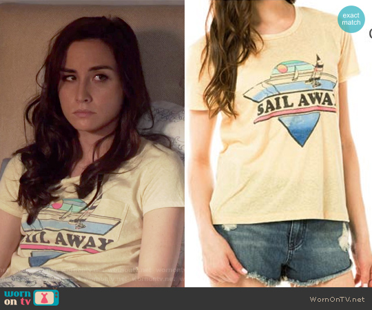 Sail with Me Short Sleeve T shirt by Billabong worn by Camille Engelson (Allison Scagliotti) on Stitchers