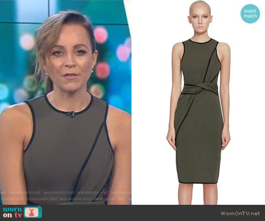 Army Twist Tunic Dress by By Johnny. worn by Carrie Bickmore on The Project