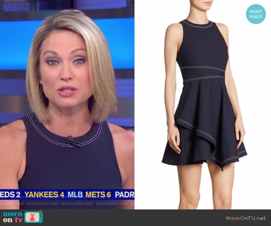 'Lyla' Fit & Flare Dress by Cinq a Sept worn by Amy Robach on Good Morning America