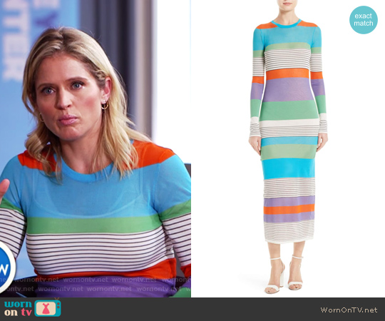 Colorblock Knit Midi Dress by Diane von Furstenberg worn by Sara Haines on The View