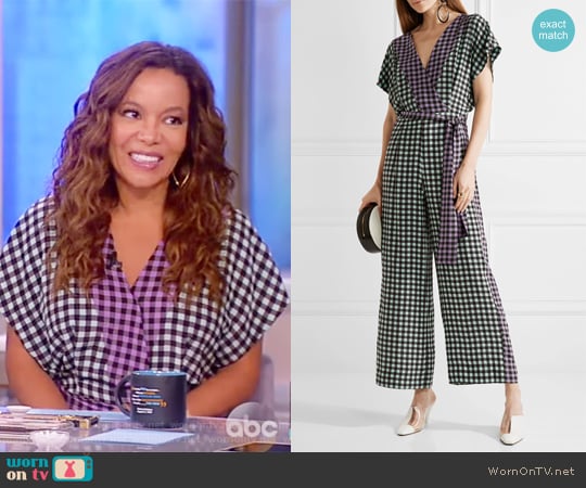 WornOnTV: Sunny’s green and purple checked jumpsuit on The View | Sunny ...