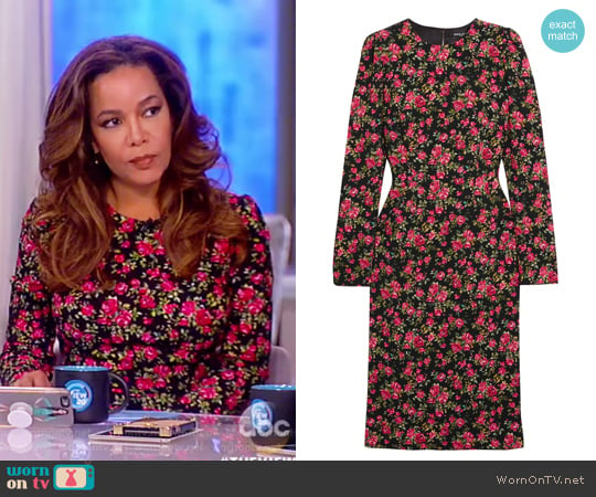 Roseline Floral-print Crepe Midi Dress by Dolce and Gabbana worn by Sunny Hostin on The View