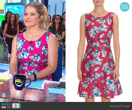 Topanga dress by Diane von Furstenberg worn by Sara Haines on Good Morning America