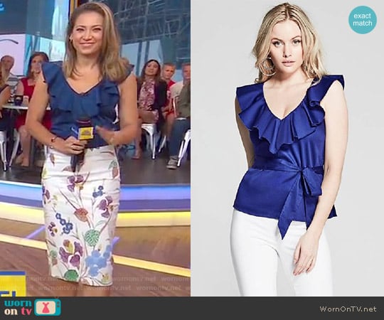 Sunny Top by Marciano by Guess worn by Ginger Zee on Good Morning America