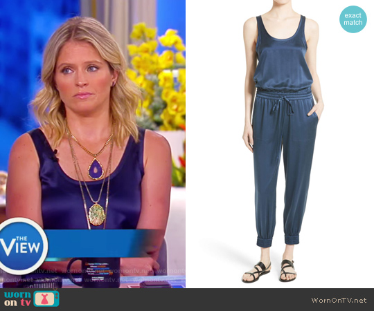 Hekuba Silk Jumpsuit by Theory worn by Sara Haines  on The View